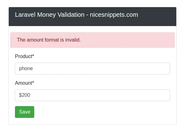 How to Validate Money in Laravel request class?
